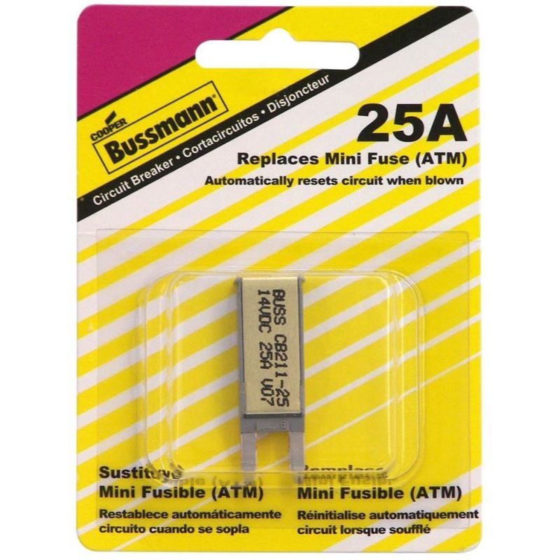 Bussmann BP/CB211-25-RP  Type I ATM Mini Footprint 25 Amp Automatic Circuit Breaker