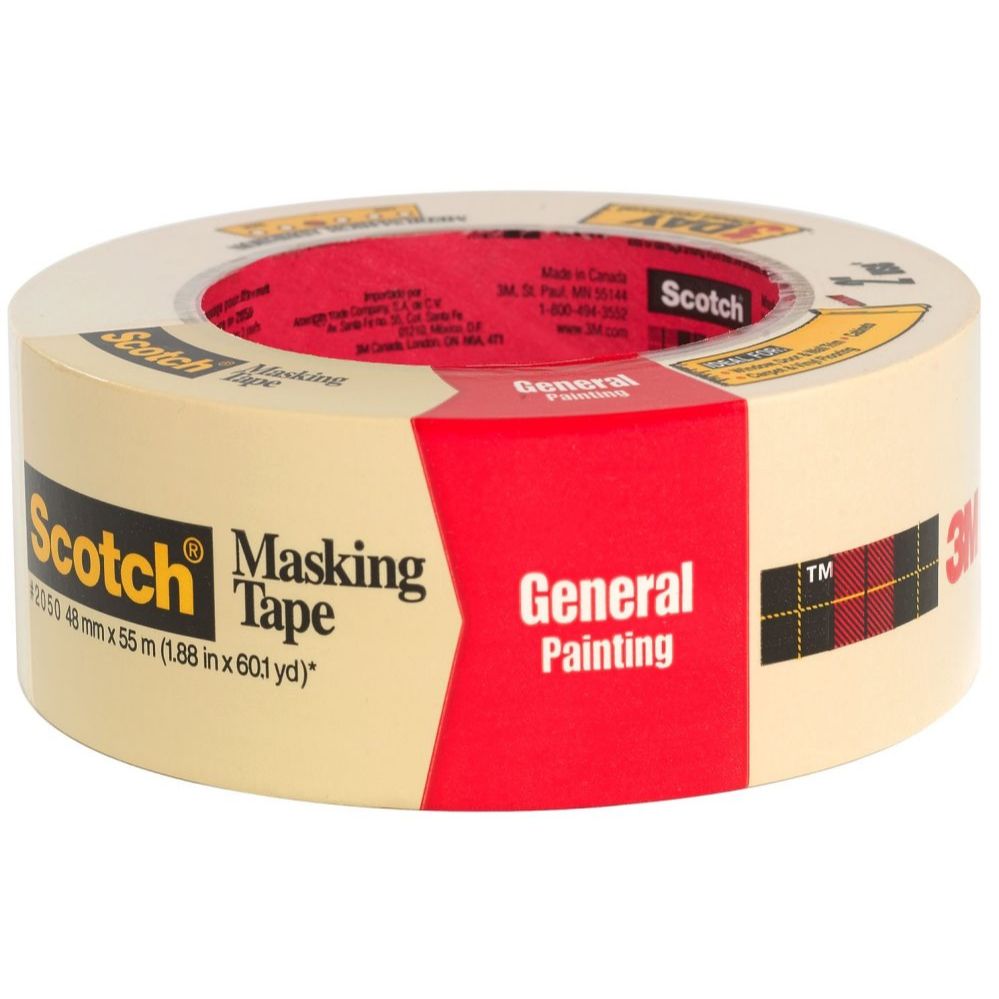 3M 2050-48A  2" x 60-yd Scotch Masking Tape for General Painting