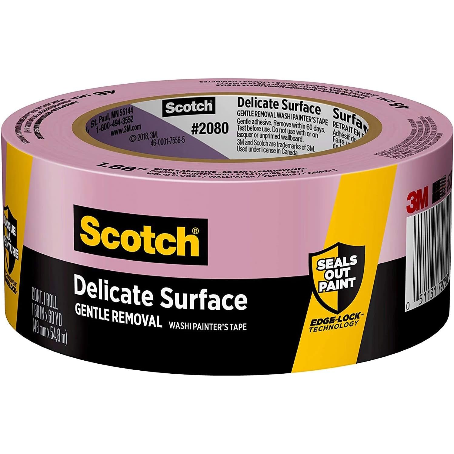 3M 2080-2A  2" x 60-yd Scotch Delicate Surface Painter's Tape