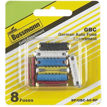 Bussmann BP/GBC-A8-RP GBC Fast-Acting German/European Automotive Fuse 8 Fuse Assortment Bussmann BP/GBC-A8-RP GBC Fast-Acting German/European Automotive Fuse 8 Fuse Assortment