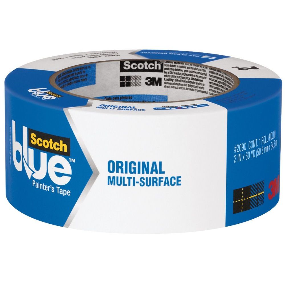 3M 2090-2A  2" x 60-yd Scotch-Blue Safe-Release Painters Tape for Multi-Surfaces