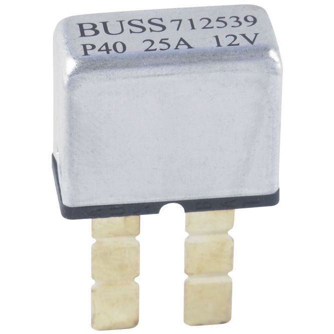 Bussmann BP/UCB-25-RP Type I ATC Footprint 25 Amp Automatic Circuit Breaker with Snap-Off Blades Bussmann BP/UCB-25-RP Type I ATC Footprint 25 Amp Automatic Circuit Breaker with Snap-Off Blades