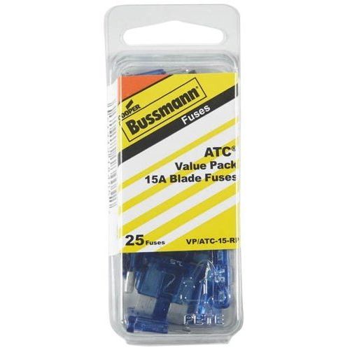 Bussmann VP/ATC-15-RP Blue ATC 15 Amp Fast-Acting Automotive Blade Fuses - 25 per Box Bussmann VP/ATC-15-RP Blue ATC 15 Amp Fast-Acting Automotive Blade Fuses - 25 per Box