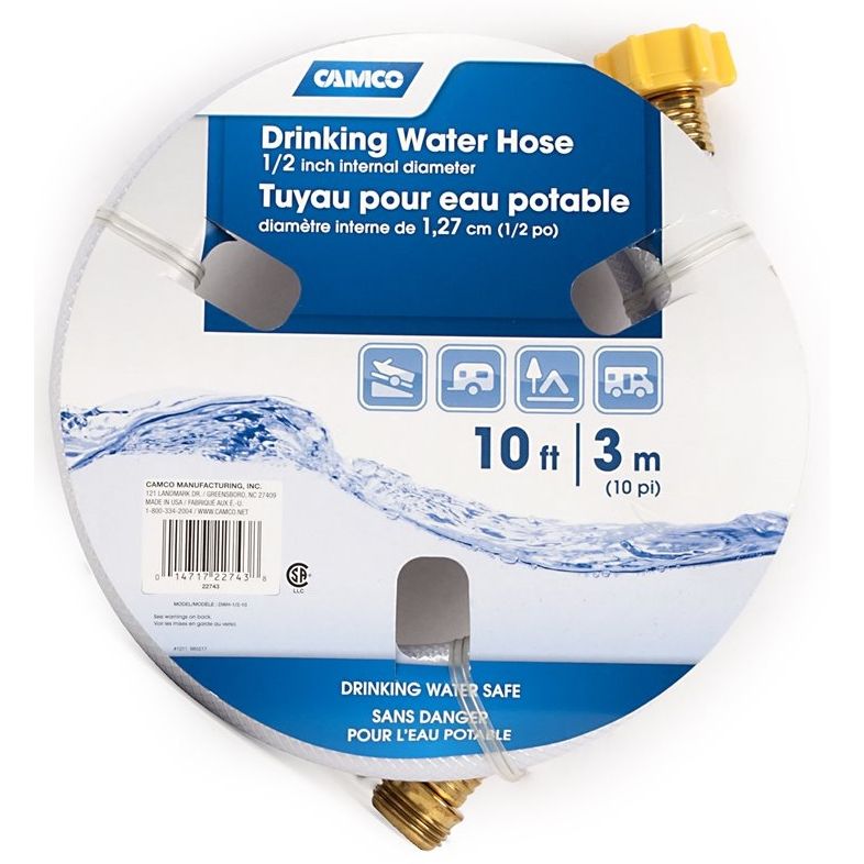 Camco 22743 10' x 1/2" TastePURE RV Fresh Drinking Water Hose Camco 22743 10' x 1/2" TastePURE RV Fresh Drinking Water Hose