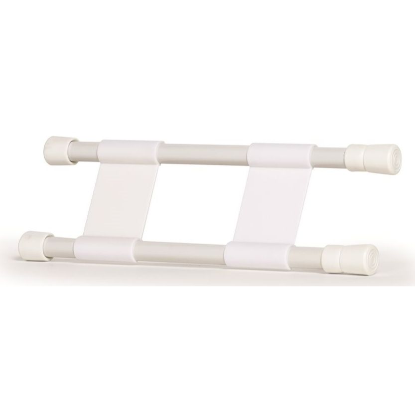 Camco 44093 10" to 17" RV Double Cupboard Securing Bar - White Camco 44093 10" to 17" RV Double Cupboard Securing Bar - White