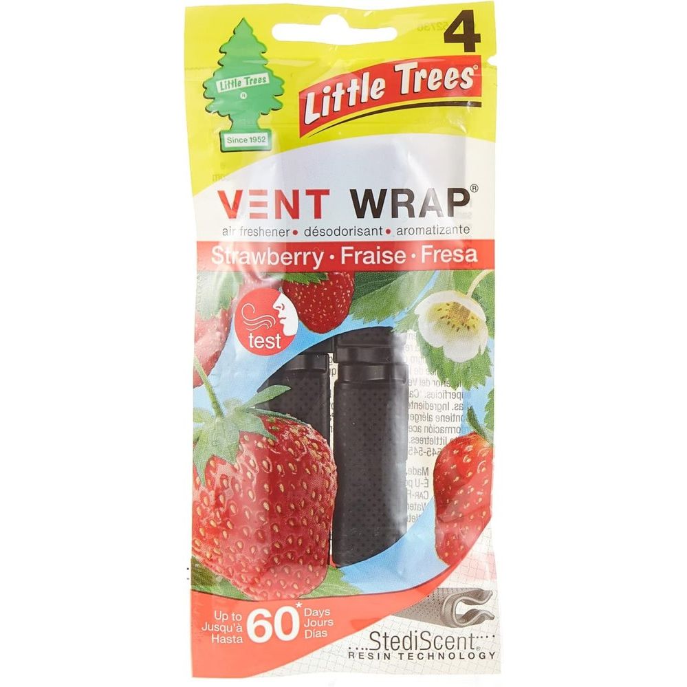 Little Trees CTK-52736 Vent Wrap Car Air Freshener Strawberry Scent - 4 per Package Little Trees CTK-52736 Vent Wrap Car Air Freshener Strawberry Scent - 4 per Package