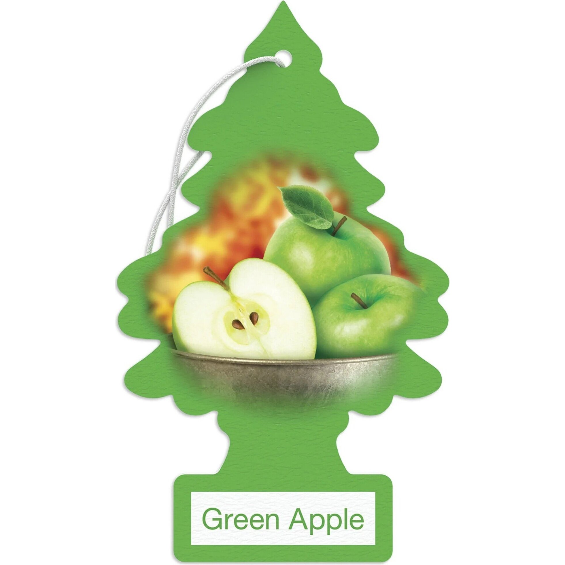 Little Trees U1P10316  Car Air Freshener Green Apple Scent - Single Tree per Package