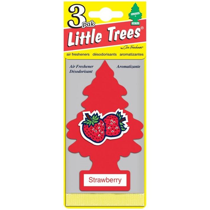 Little Trees U3S32012 Car Air Freshener Strawberry Scent - 3 Trees per Package Little Trees U3S32012 Car Air Freshener Strawberry Scent - 3 Trees per Package