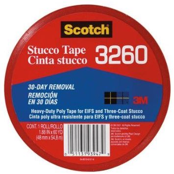 3M 3260-A 2" x 60-yd Stucco Heavy Duty Tape