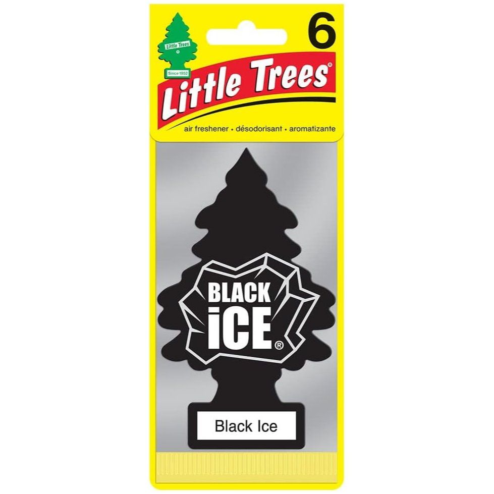 Little Trees U6P60155 Car Air Freshener Black Ice Scent - 6 Trees per Package Little Trees U6P60155 Car Air Freshener Black Ice Scent - 6 Trees per Package