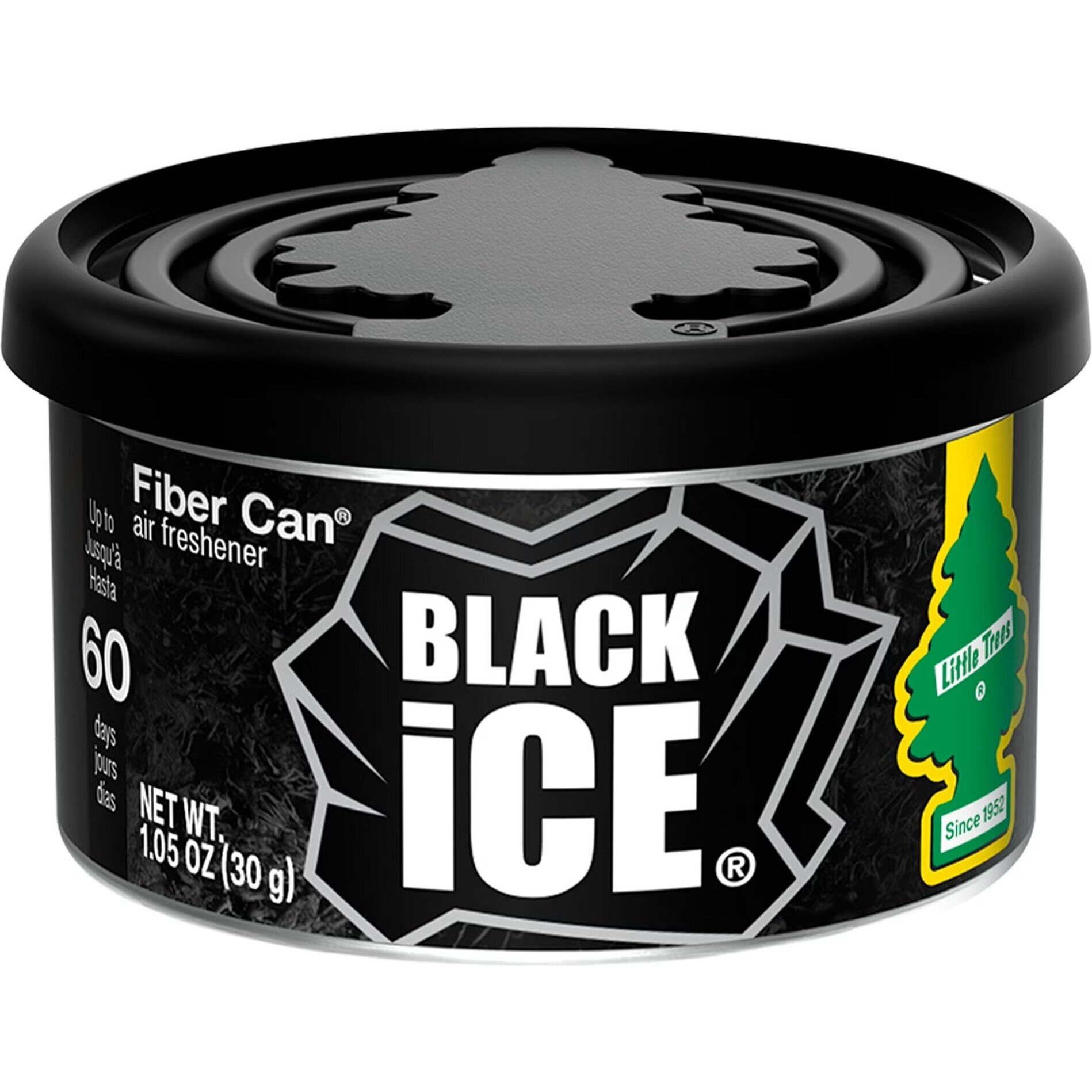 Little Trees UFC-17855-24  Fiber Can Air Freshener Black Ice Scent