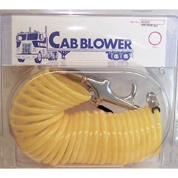 Cab Blower 10012 12' Coiled Air Hose with Swivel Fittings and Quick Connect Coupler Cab Blower 10012 12' Coiled Air Hose with Swivel Fittings and Quick Connect Coupler