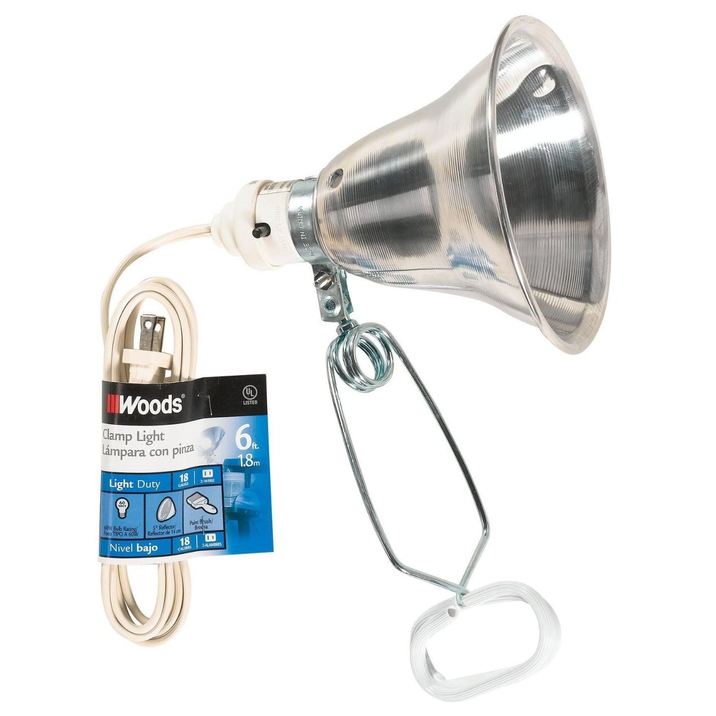 Southwire 0160  5-1/2" Reflector Clamp Light with 6' Cord