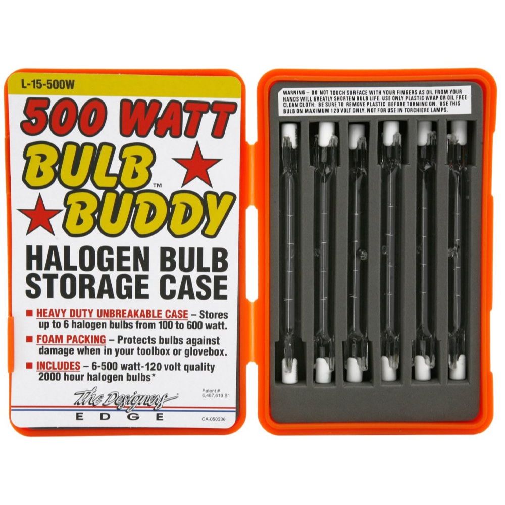 Southwire L-15  Bulb Buddy Storage Case with Six 500 Watt Halogen 4-5/8" Replacement Bulbs