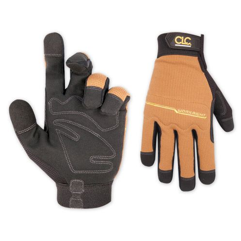 Custom Leathercraft 124L  Workright Hi-Dexterity Gloves Elastic Cuff with Strap - Large