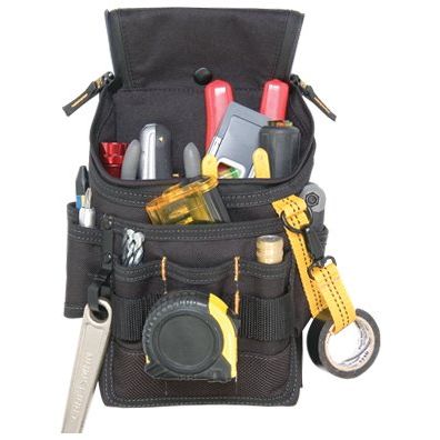 Custom Leathercraft 1524 11 Pocket Medium Ziptop Utility Pouch