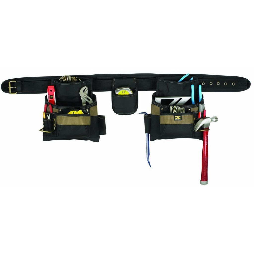 Custom Leathercraft 1604 Apron 4 piece carpenters combo 3" padded tool belt - 17 pockets Custom Leathercraft 1604 Apron 4 piece carpenters combo 3" padded tool belt - 17 pockets