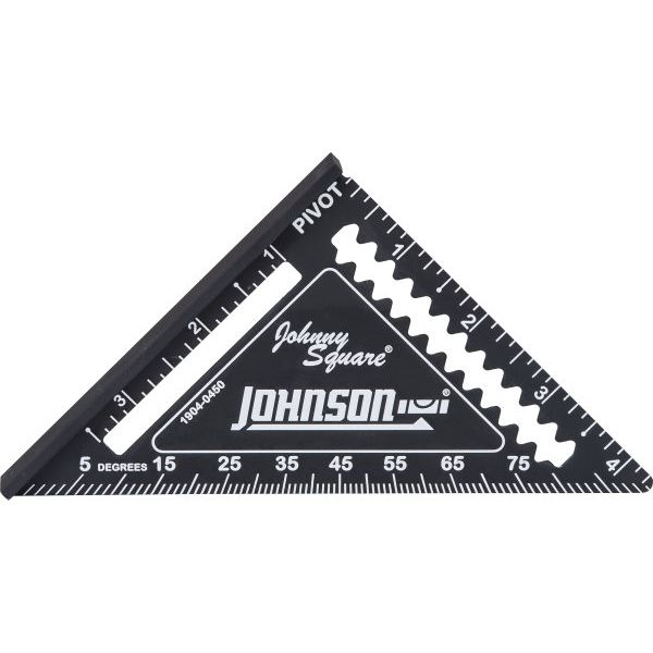 Johnson Level & Tool Manufacturing 1904-0450  4.5" Johnny Square Professional Easy-Read Finish Square
