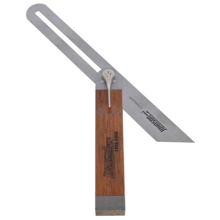 Johnson Level & Tool Manufacturing 1926-1000  10" Professional Carbonized Bamboo T-Bevel - Stainless Steel