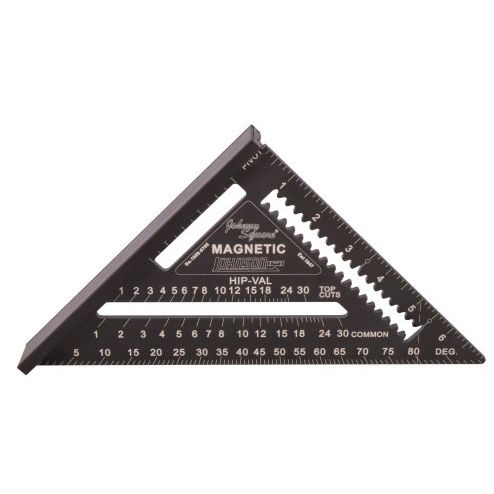 Johnson Level & Tool Manufacturing 1959-0700 7" Professional Easy-Read Magnetic Aluminum Rafter Square Johnson Level & Tool Manufacturing 1959-0700 7" Professional Easy-Read Magnetic Aluminum Rafter Square