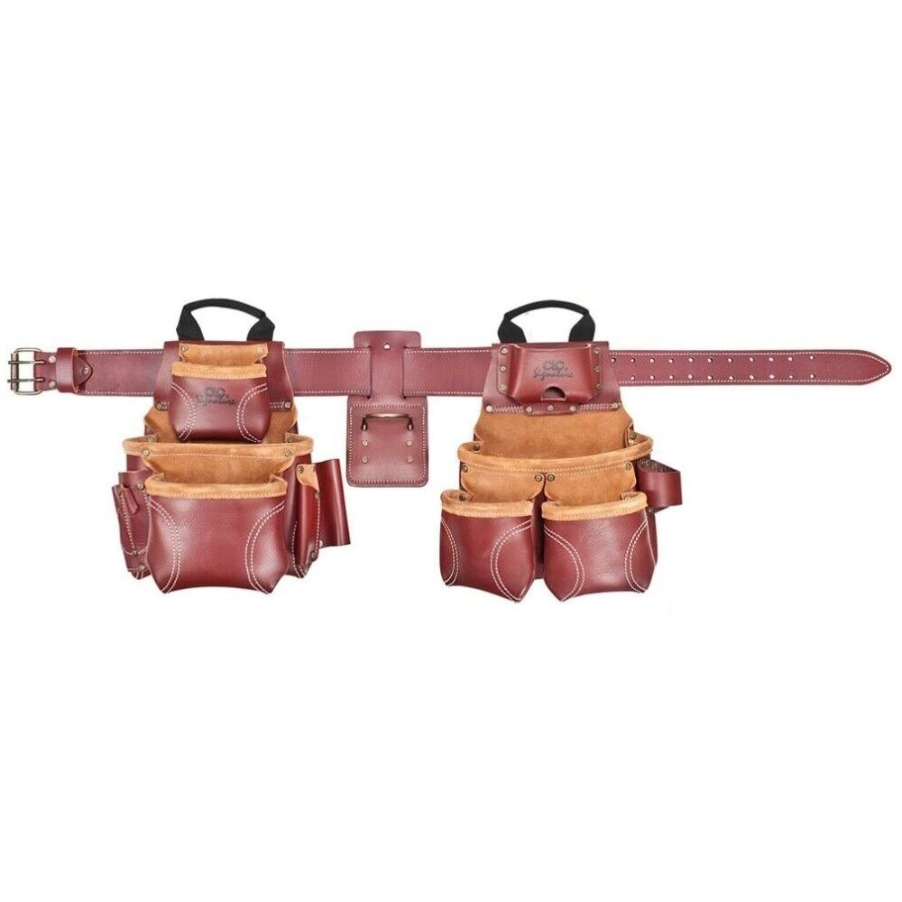 Custom Leathercraft 21453  Top Of The Line Pro Framer's Heavy Duty Leather Combo System Tool Belt