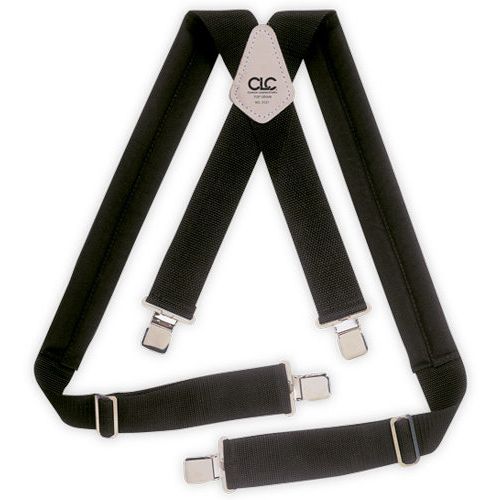 Custom Leathercraft 5121  Padded 2" Work Suspenders - Black