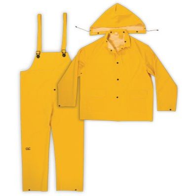 Custom Leathercraft R101X  3 Piece Heavyweight Yellow PVC Rain Suit -  X-Large