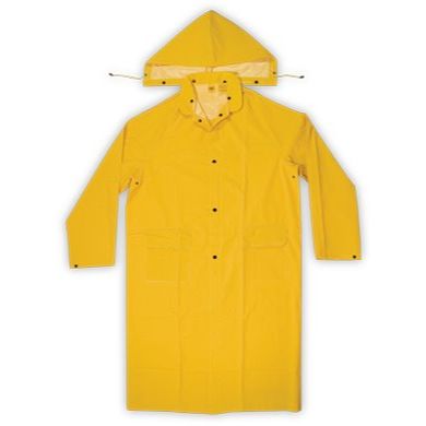 Custom Leathercraft R1052X  2 Piece Yellow Heavyweight PVC Trench Coat - 2X-Large