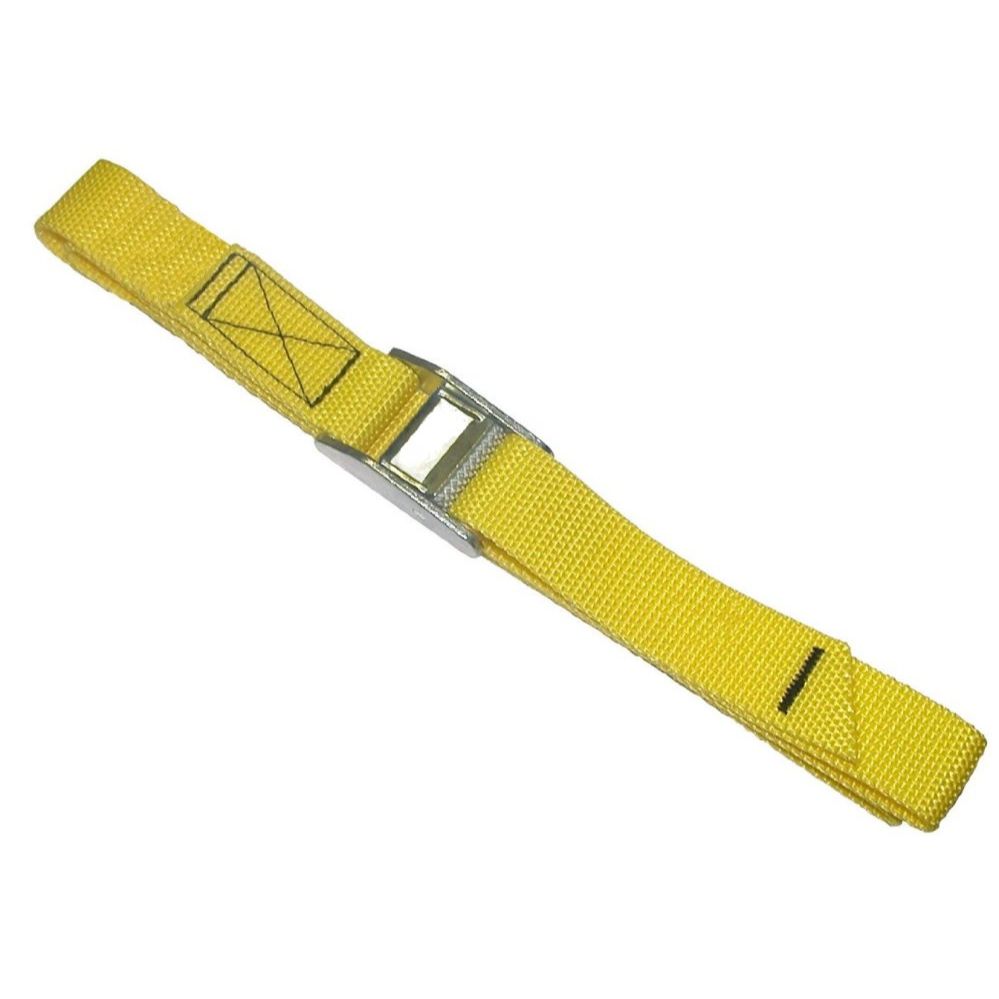 Custom Leathercraft WS04 4' Nylon Tie Down Web Strap w/Cam Buckle Yellow (Single)