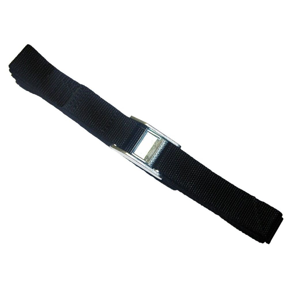 Custom Leathercraft WS12 12' Nylon Tie Down Web Strap w/Cam Buckle Black (Single)