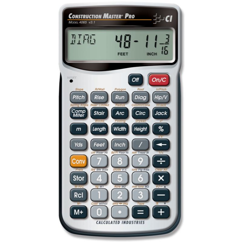Calculated Industries 4065  Construction Master Pro Advanced Construction Math Calculator