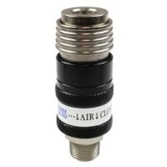Coilhose Pneumatics 155USE  5-in-1 Automatic Safety Exhaust Coupler 1/4" Body, 3/8" MPT