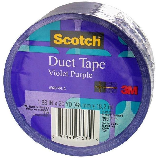 3M 920-PPL-C  Scotch 1.88" x 20 Yds Violet PurpleDuct Tape