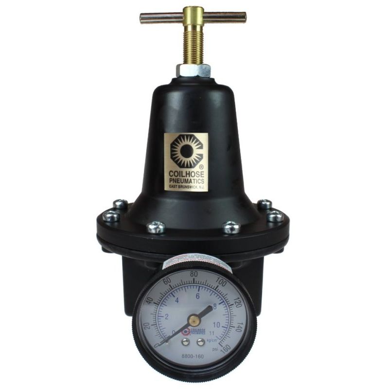 Coilhose Pneumatics 8802G-CS  1/4" Heavy Duty Regulator with Gauge