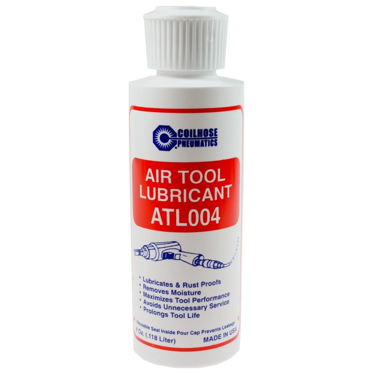 Coilhose Pneumatics ATL004 Air Tool Lubricant 4-oz Bottle Coilhose Pneumatics ATL004 Air Tool Lubricant 4-oz Bottle