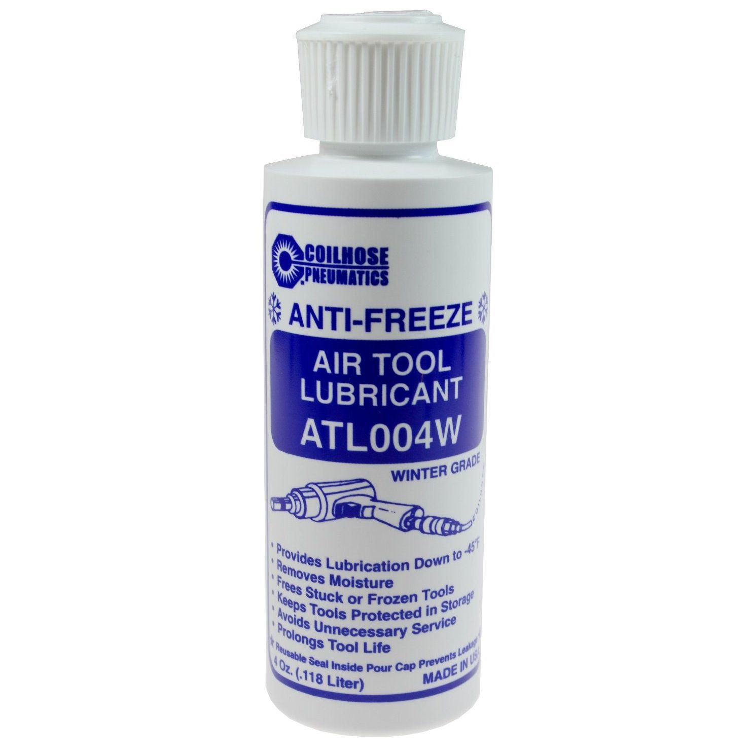 Coilhose Pneumatics ATL004W  Air Tool Lubricant Wintergrade 4-oz Bottle