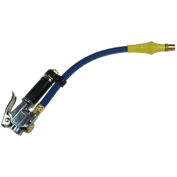 Coilhose Pneumatics TGC090DPB  12" Straight-on Chuck Inflator Gauge - 10 to 90 PSI