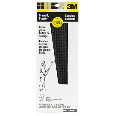 3M 99437  4-3/16" x 11-1/4" Drywall Sanding Screens Pro-Pak 150 Grit - 10 per Package