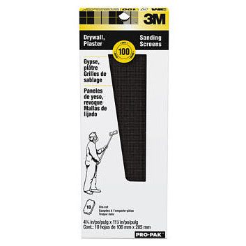 3M 99440  4-3/16" x 11-1/4" Drywall Sanding Screens Pro-Pak 100 Grit - 10 per Package