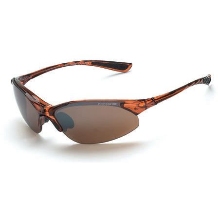 Crossfire 15117  Cobra Safety Glasses HD Brown Mirror Lens - Crystal Brown Frame