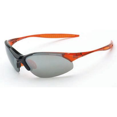 Crossfire 1583  Cobra Safety Glasses Silver Mirror Lens - Shiny Black & Crystal Burnt Orange Frame