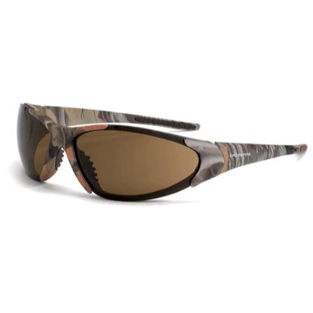 Crossfire 18146  Core Safety Glassese HD Brown Lens - Woodland Camo Frame