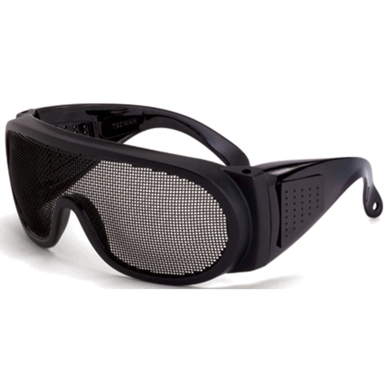 Crossfire 19218  Wire Mesh Over-the-Glass Safety Eyewear - Matte Black Frame