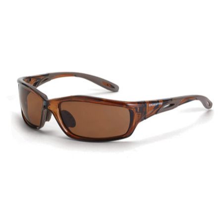 Crossfire 21126  Infinity Safety Glasses HD Brown Polarized Lens - Crystal Brown Frame