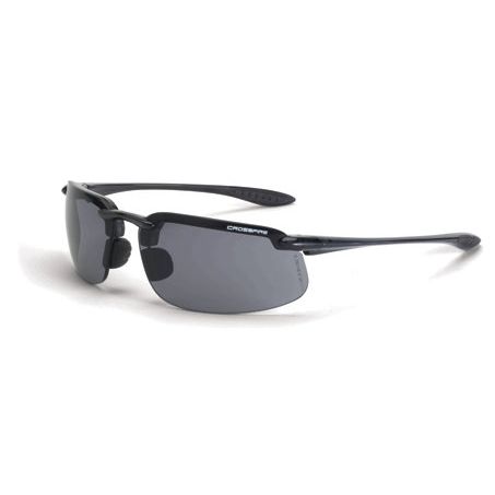Crossfire 2141  ES4 Safety Glasses Smoke Lens - Crystal Black Frame
