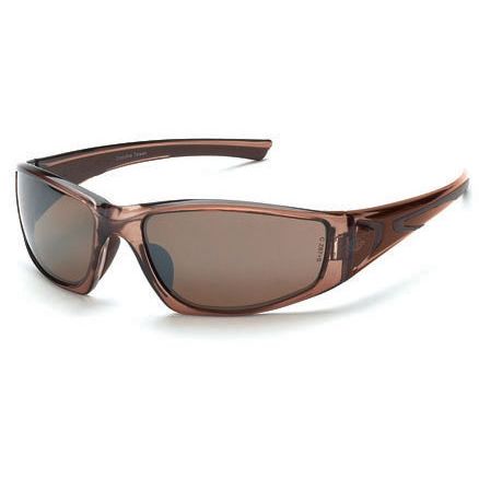Crossfire 23117 RPG Safety Glasses HD Brown Flash Mirror Lens - Crystal Brown Frame