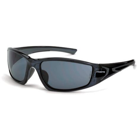 Crossfire 23421 RPG Safety Glasses Smoke Lens - Crystal Black Frame