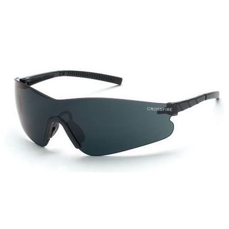Crossfire 3021AF  Blade Frameless Safety Glasses Smoke Lens - Black Temple