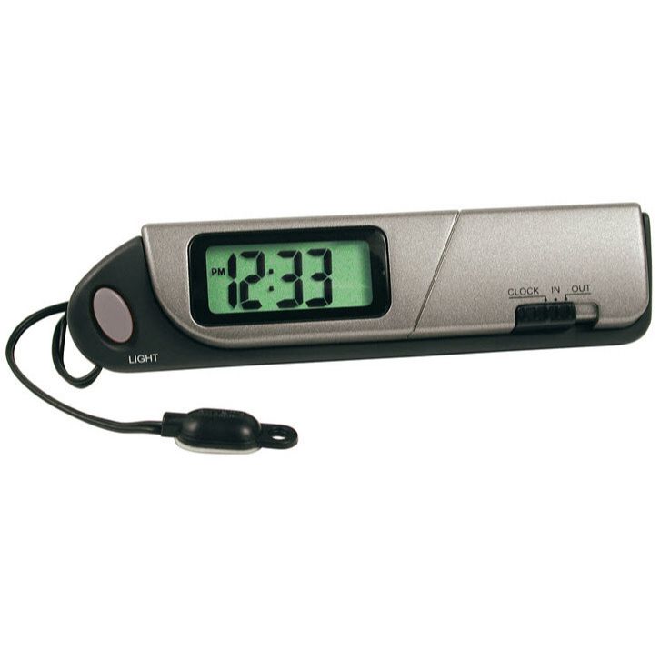 Custom Accessories Plastic Indoor and Outdoor Thermometer & Clock (11058)