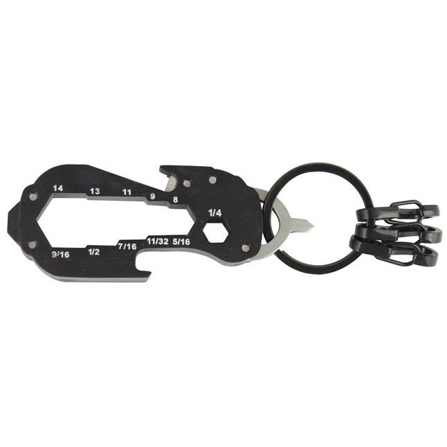Custom Accessories Utility 9-In-1 Matte Black Key Tool (17606) Custom Accessories Utility 9-In-1 Matte Black Key Tool (17606)